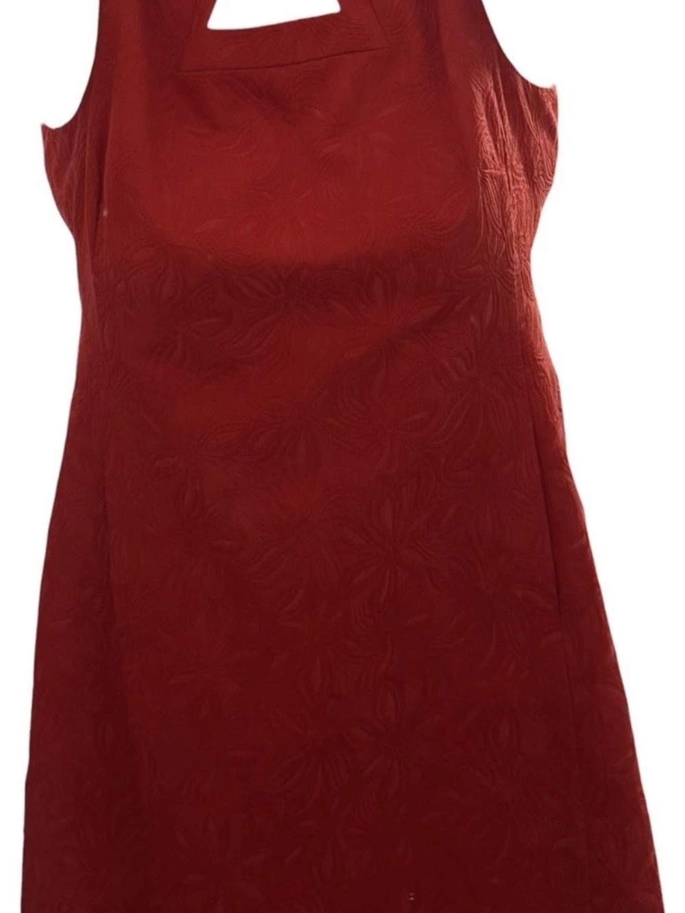 Jones Studio Red Textured Sleeveless Dress